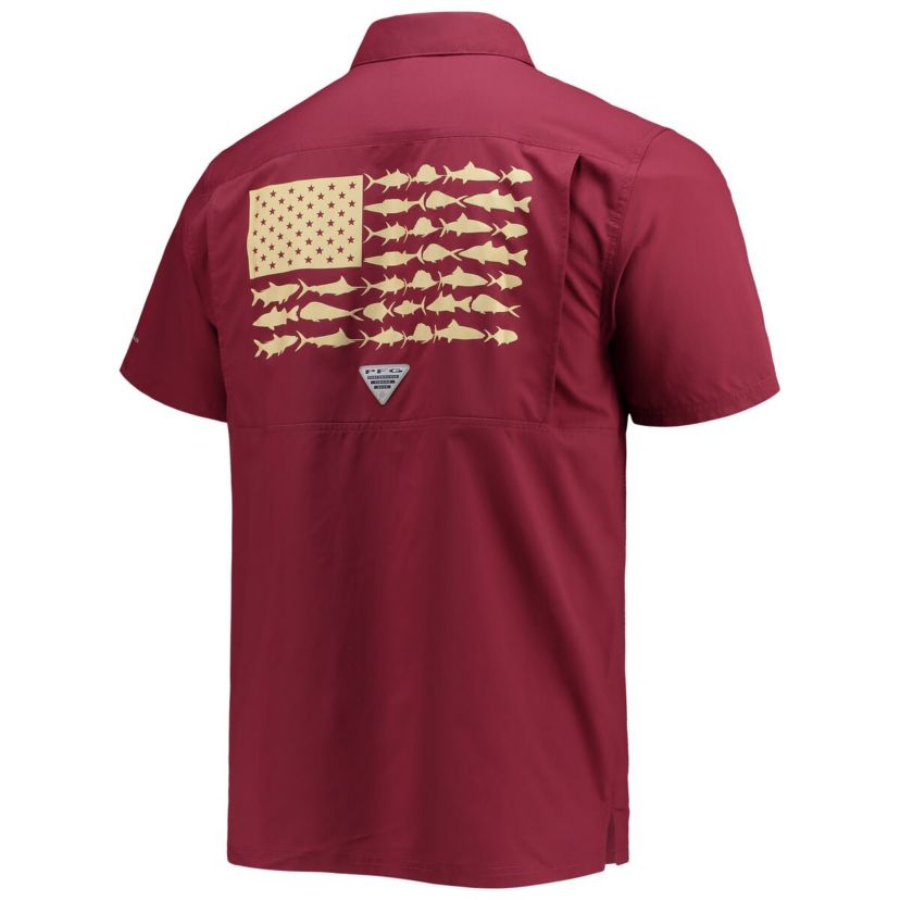 NCAA PFG Florida State Seminoles Slack Tide Camp Button-Up Shirt