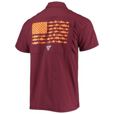 NCAA PFG Virginia Tech Hokies Slack Tide Camp Button-Up Shirt