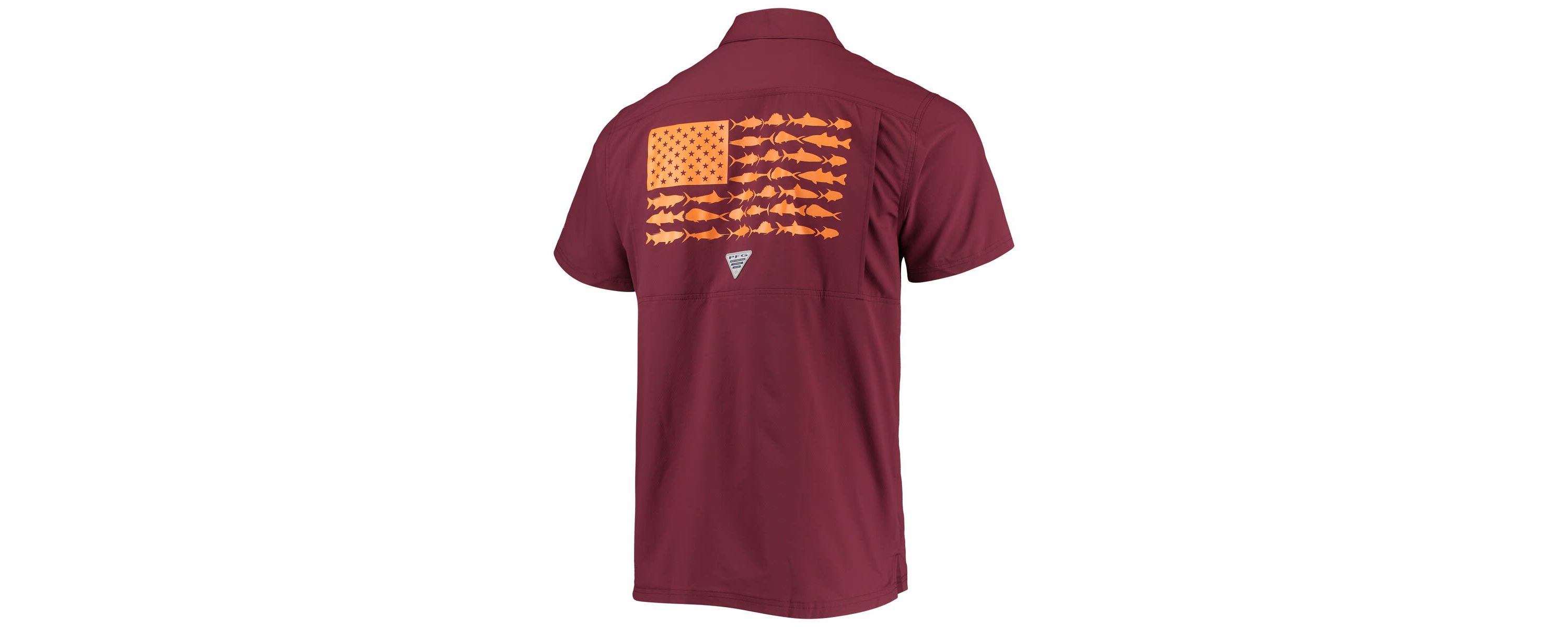 NCAA PFG Virginia Tech Hokies Slack Tide Camp Button-Up Shirt