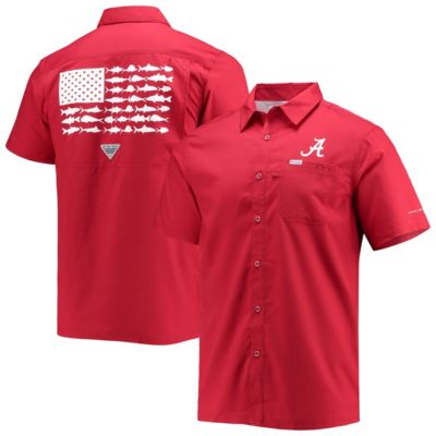 Alabama Crimson Tide NCAA PFG Slack Camp Button-Up Shirt