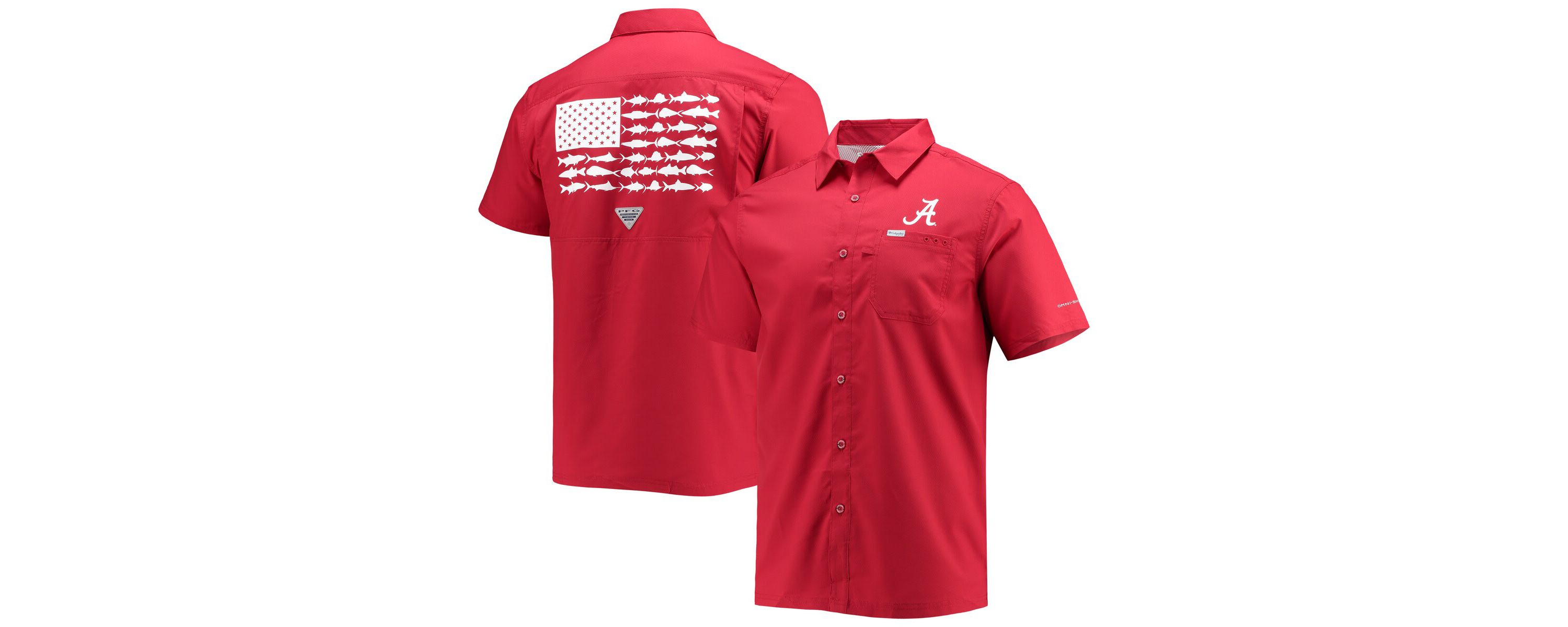Alabama Crimson Tide NCAA PFG Alabama Tide Slack Tide Camp Button-Up Shirt