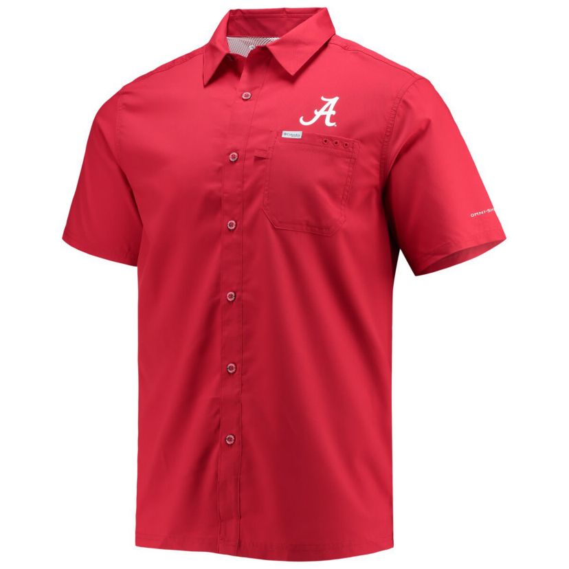 Alabama Crimson Tide NCAA PFG Alabama Tide Slack Tide Camp Button-Up Shirt