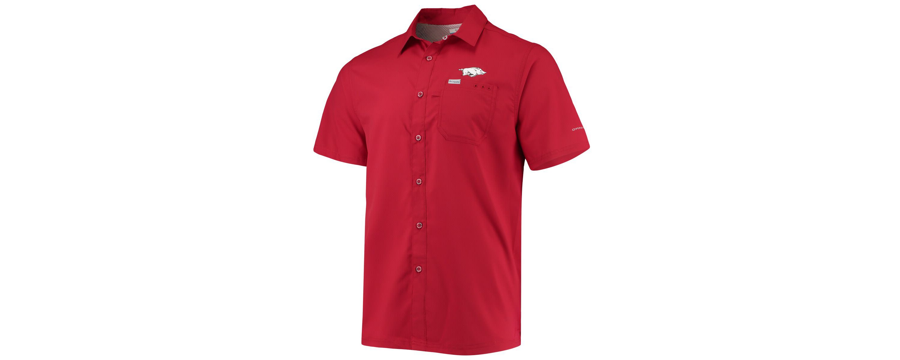 NCAA PFG Arkansas Razorbacks Slack Tide Camp Button-Up Shirt