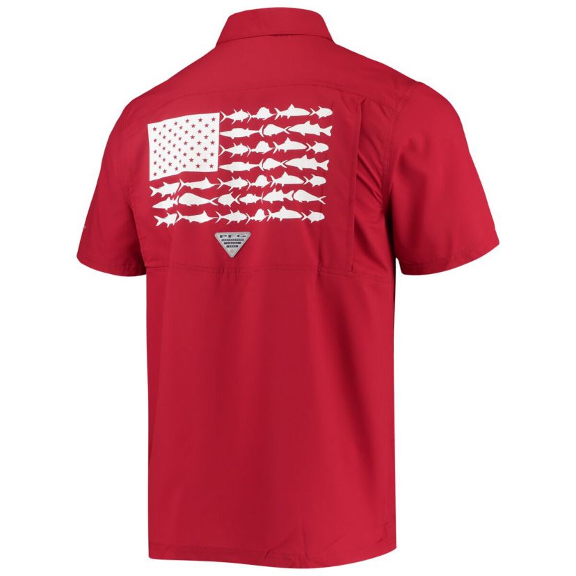 NCAA PFG Arkansas Razorbacks Slack Tide Camp Button-Up Shirt