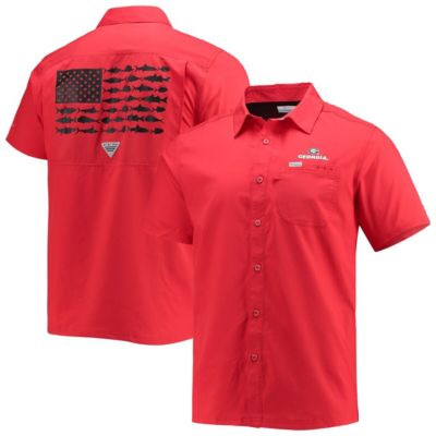 NCAA PFG Georgia Bulldogs Slack Tide Camp Button-Up Shirt