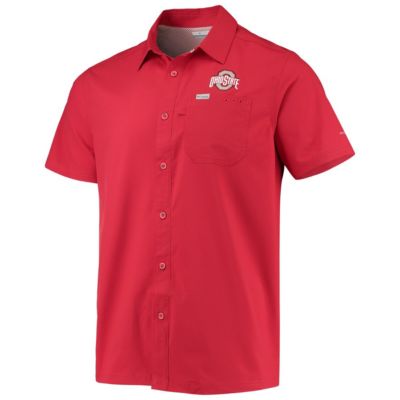NCAA PFG Ohio State Buckeyes Slack Tide Camp Button-Up Shirt