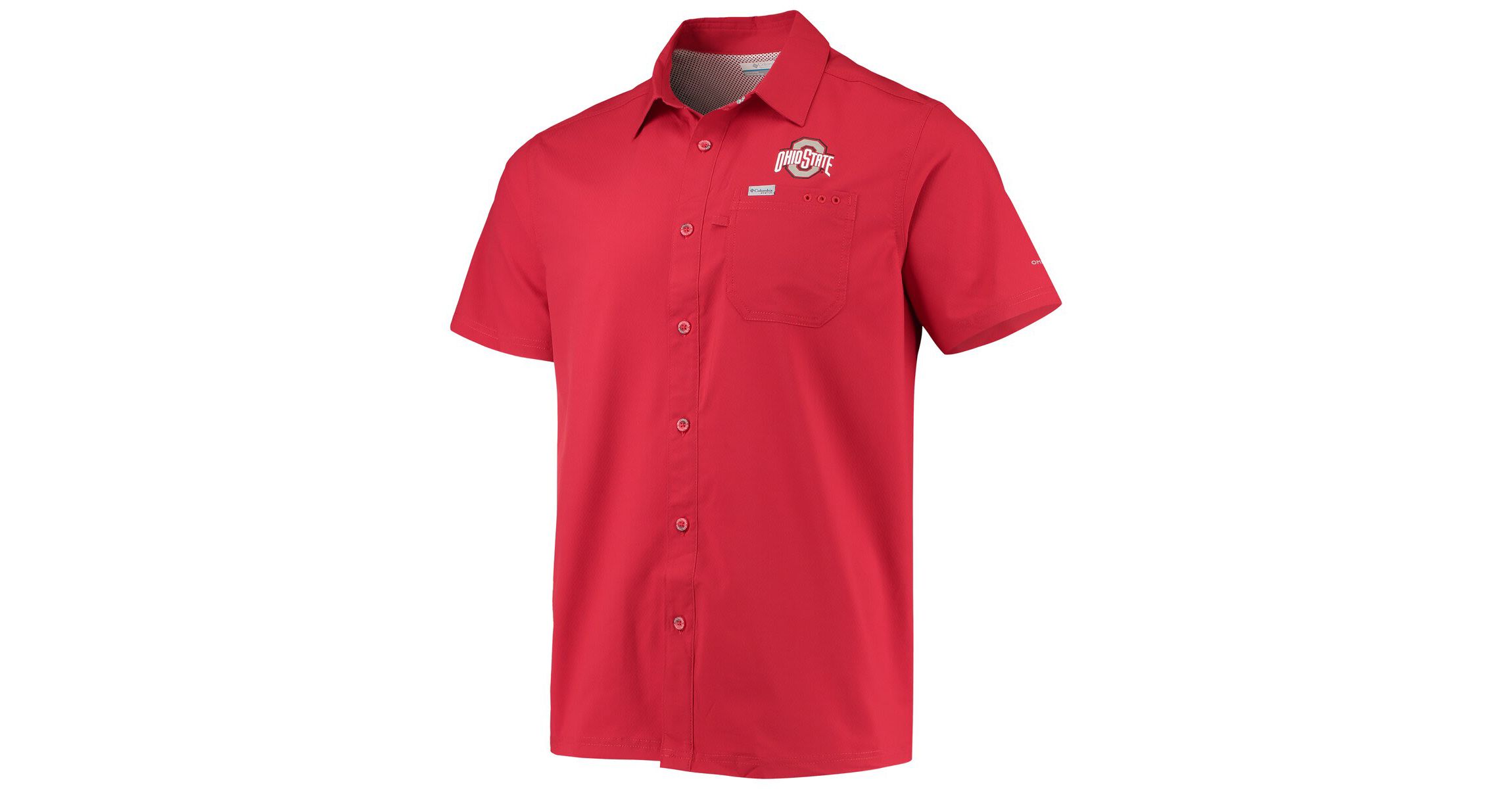 NCAA PFG Ohio State Buckeyes Slack Tide Camp Button-Up Shirt