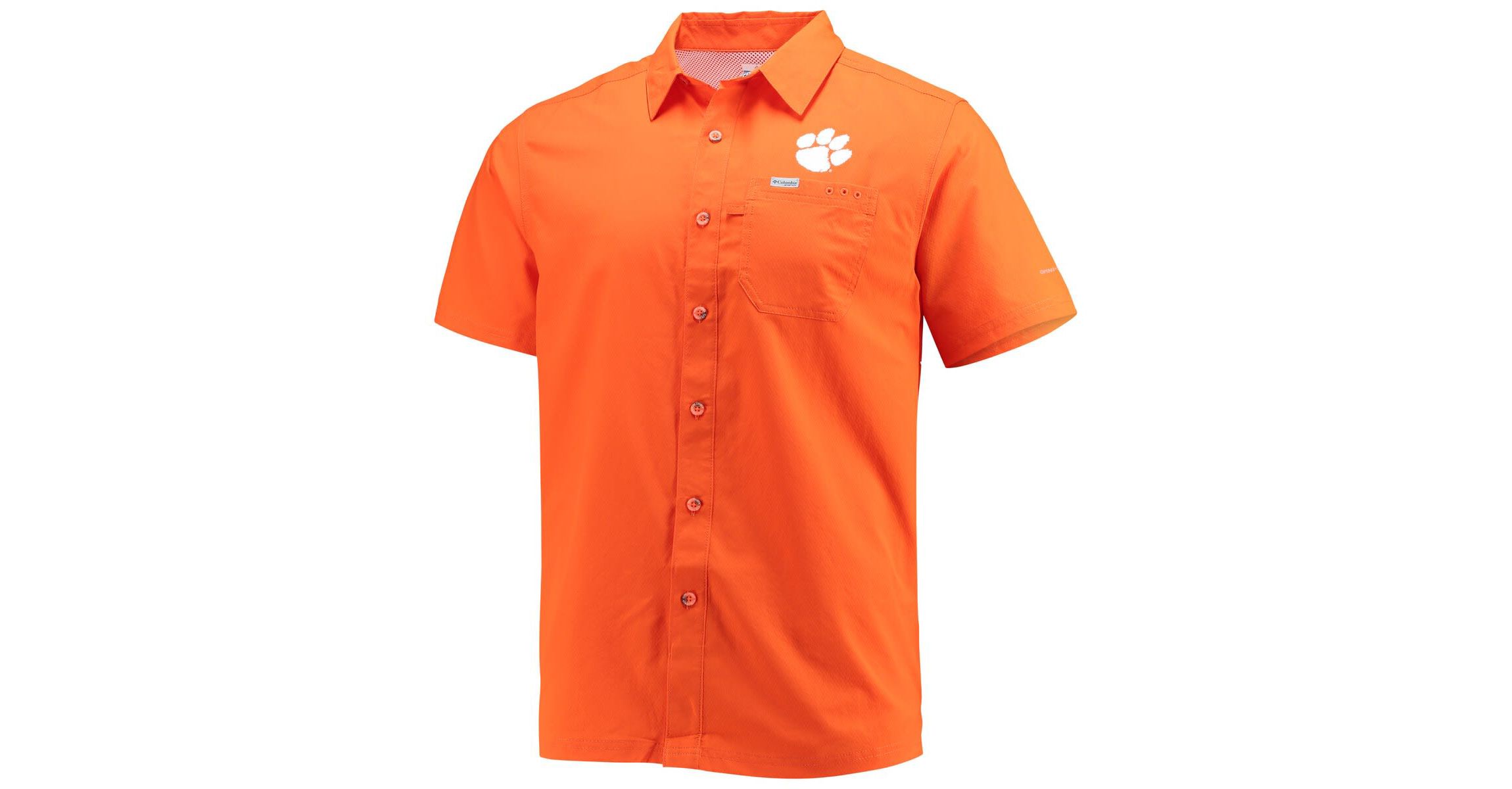 NCAA PFG Clemson Tigers Slack Tide Camp Button-Up Shirt
