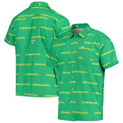 NCAA Oregon Ducks Super Slack Tide Omni-Shade Button-Up Shirt