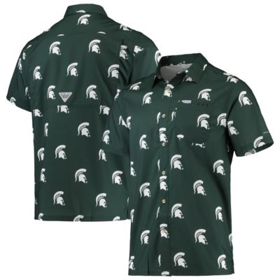 NCAA Michigan State Spartans Super Slack Tide Omni-Shade Button-Up Shirt