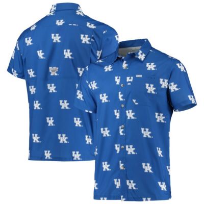 NCAA Kentucky Wildcats Super Slack Tide Omni-Shade Button-Up Shirt