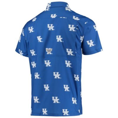 NCAA Kentucky Wildcats Super Slack Tide Omni-Shade Button-Up Shirt