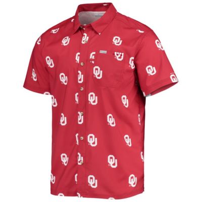 NCAA Oklahoma Sooners Super Slack Tide Omni-Shade Button-Up Shirt