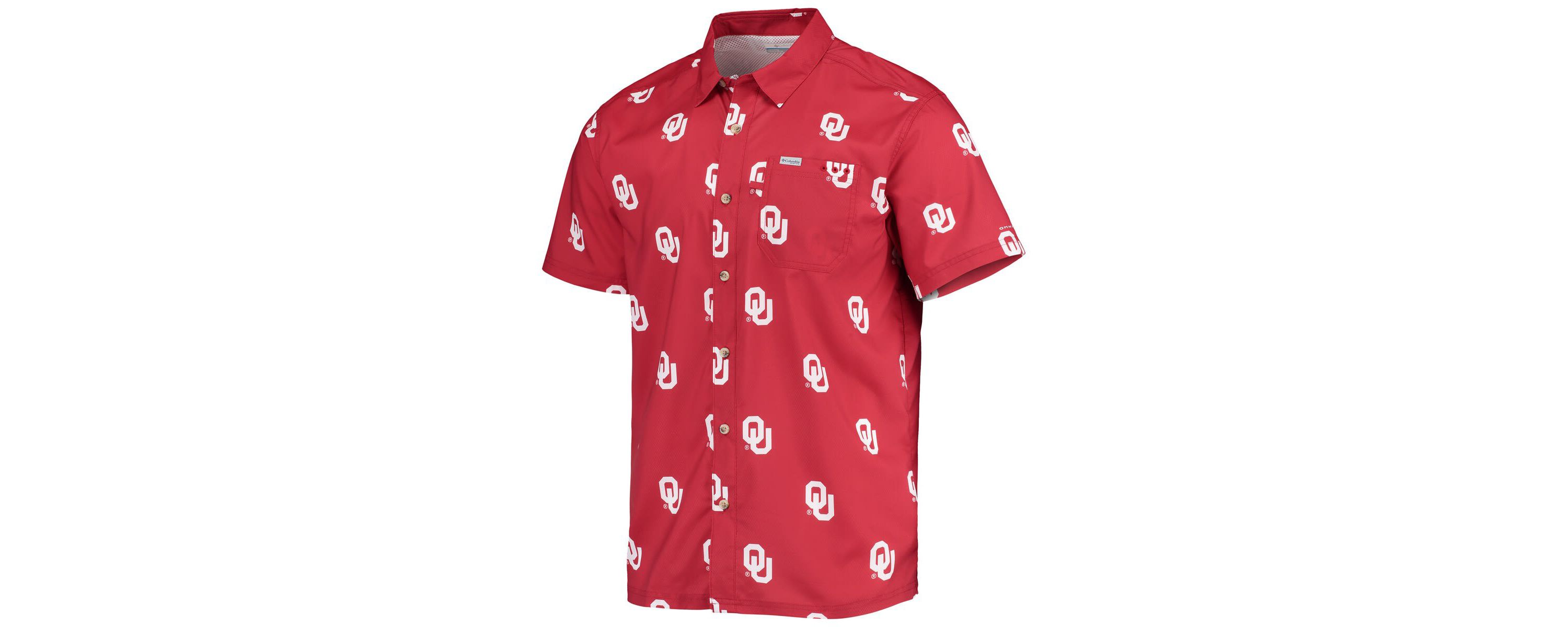 NCAA Oklahoma Sooners Super Slack Tide Omni-Shade Button-Up Shirt
