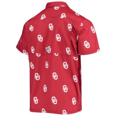 NCAA Oklahoma Sooners Super Slack Tide Omni-Shade Button-Up Shirt