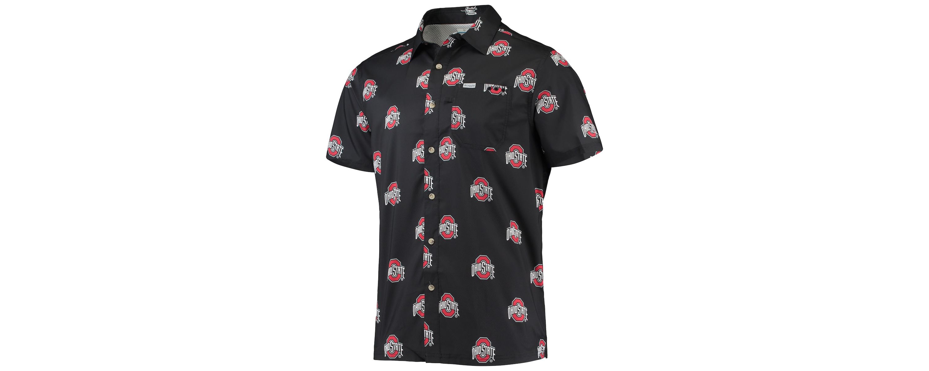 NCAA Ohio State Buckeyes Super Slack Tide Omni-Shade Button-Up Shirt