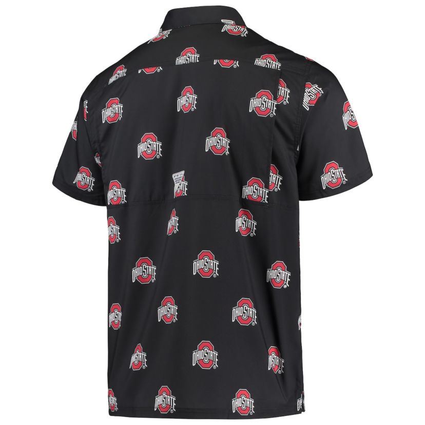NCAA Ohio State Buckeyes Super Slack Tide Omni-Shade Button-Up Shirt