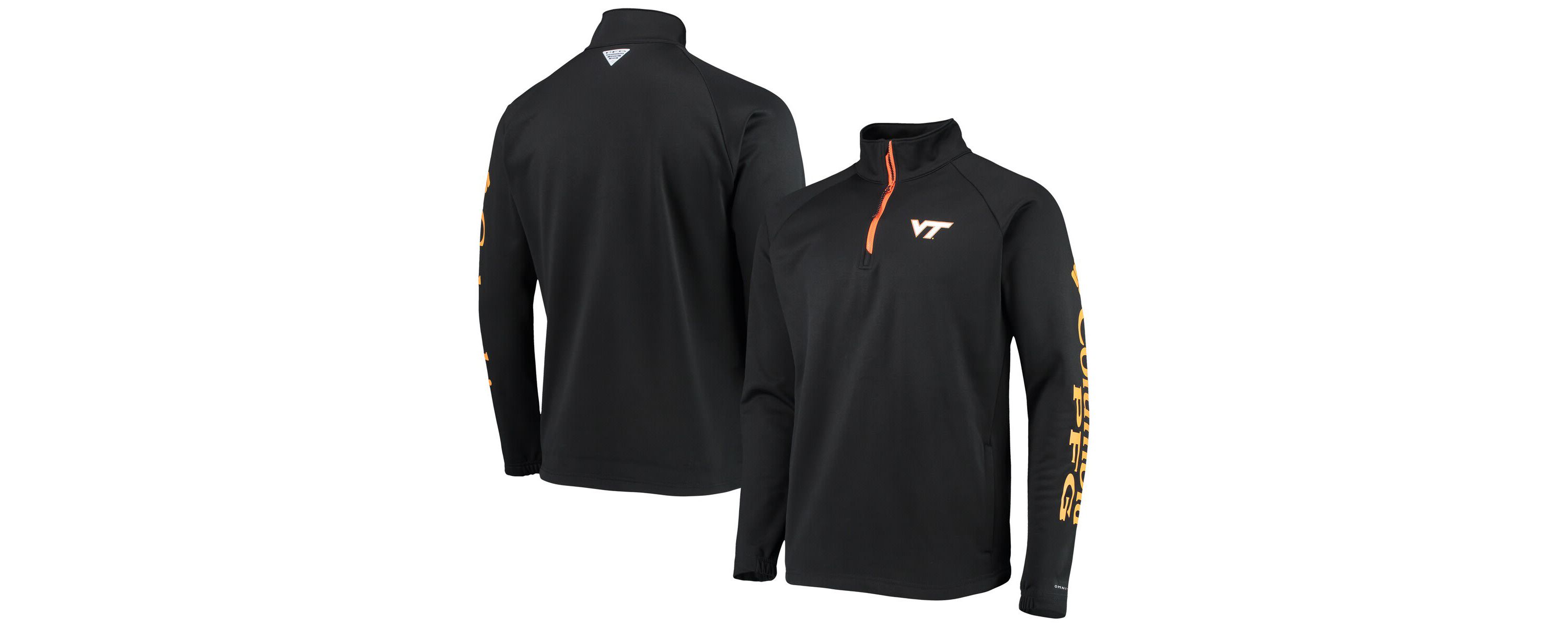 NCAA Virginia Tech Hokies Terminal Tackle Fleece Raglan Omni-Shade Quarter-Zip Jacket
