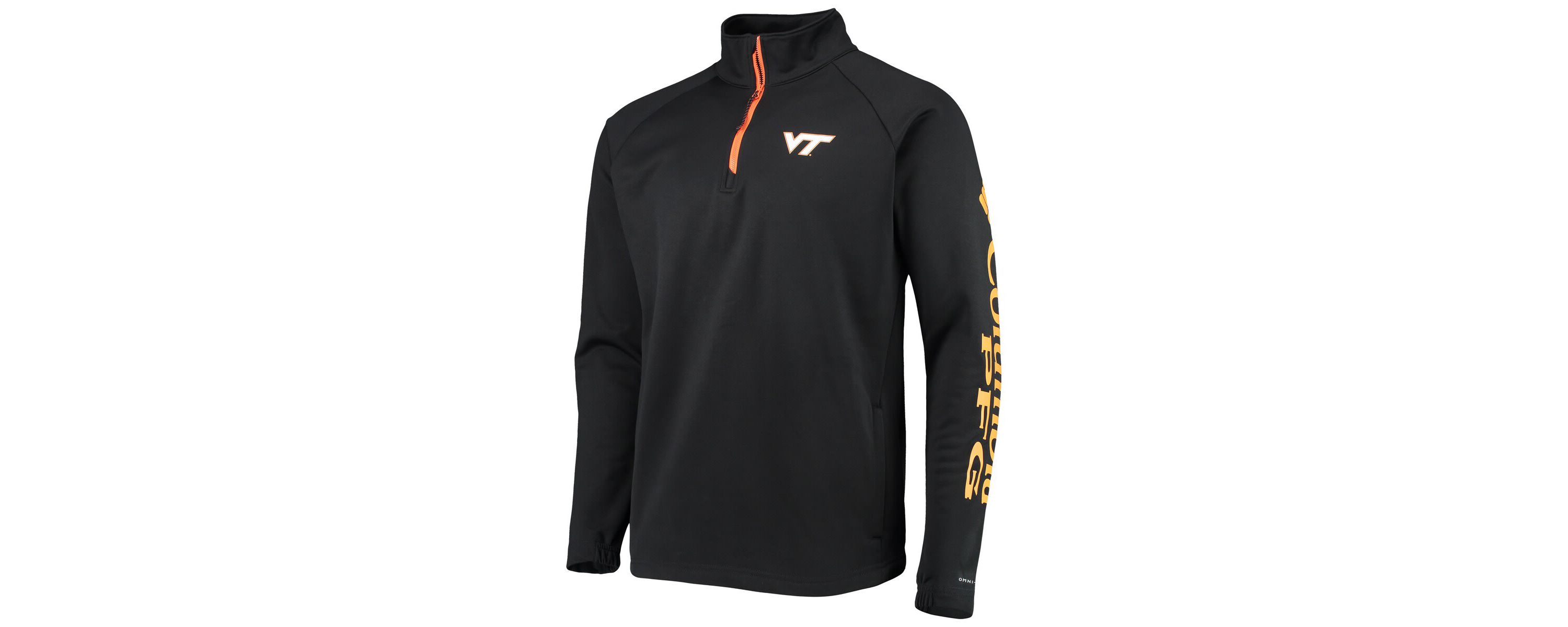 NCAA Virginia Tech Hokies Terminal Tackle Fleece Raglan Omni-Shade Quarter-Zip Jacket