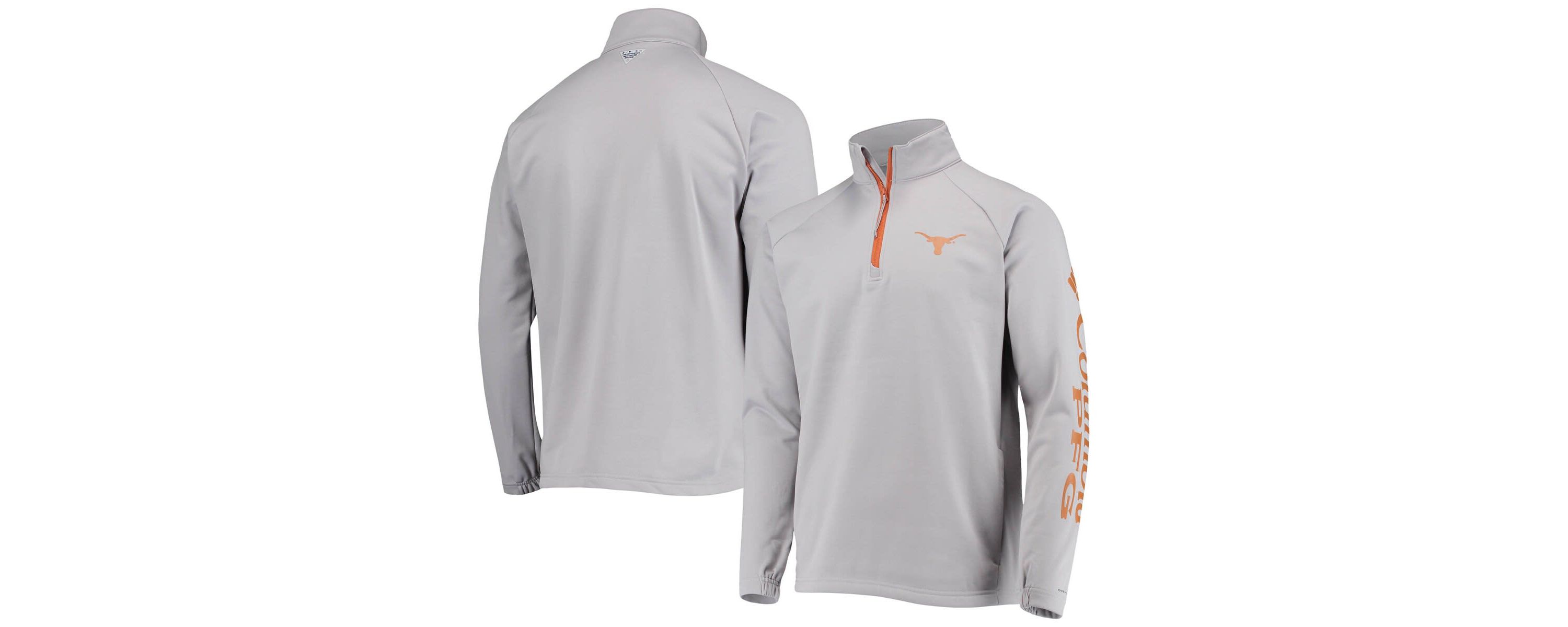 NCAA Texas Longhorns Terminal Tackle Fleece Raglan Omni-Shade Quarter-Zip Jacket