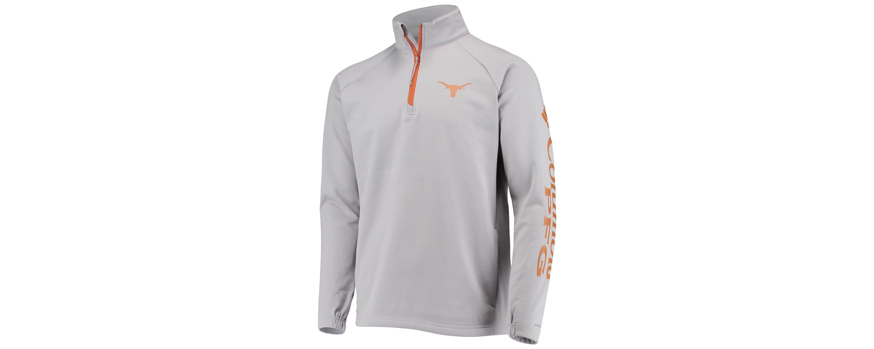 NCAA Texas Longhorns Terminal Tackle Fleece Raglan Omni-Shade Quarter-Zip Jacket