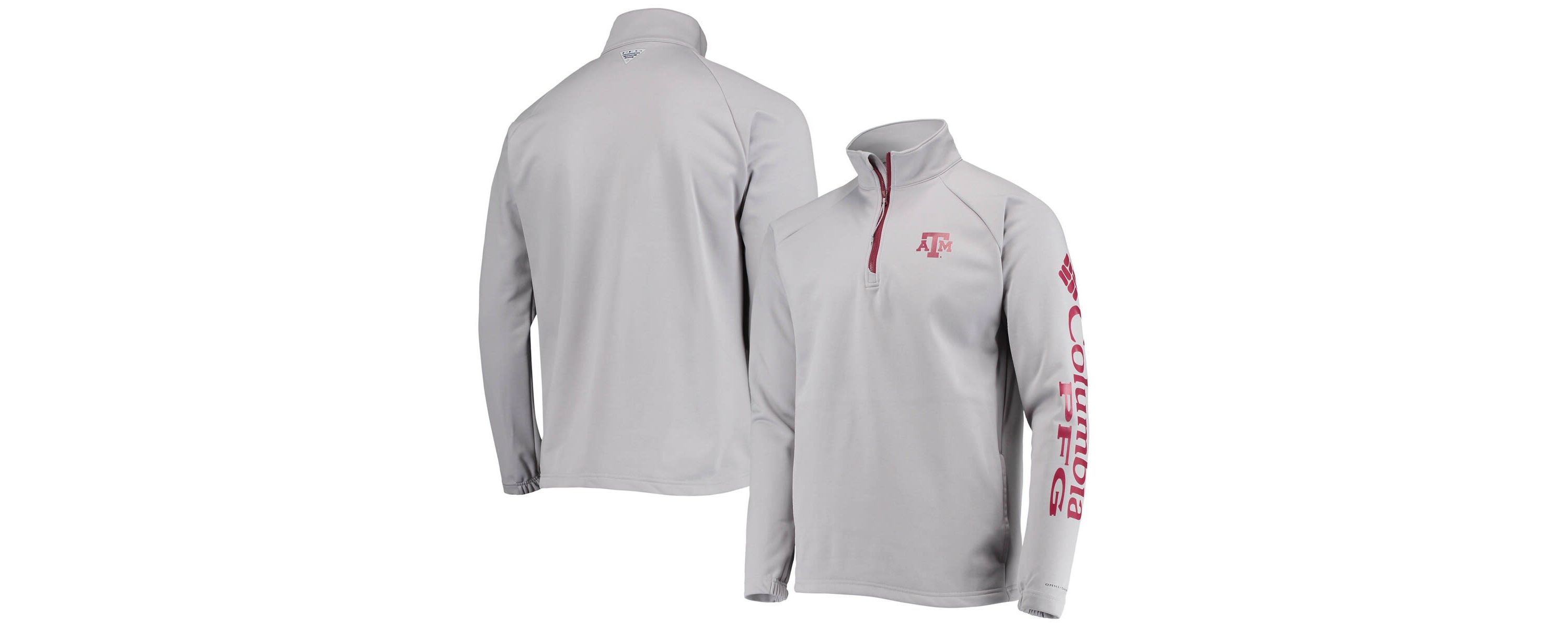 NCAA Texas A&M Aggies Terminal Tackle Fleece Raglan Omni-Shade Quarter-Zip Jacket