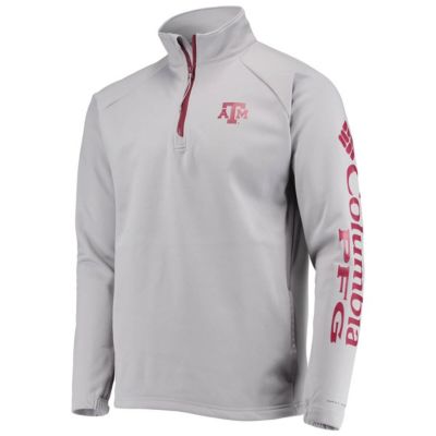 NCAA Texas A&M Aggies Terminal Tackle Fleece Raglan Omni-Shade Quarter-Zip Jacket
