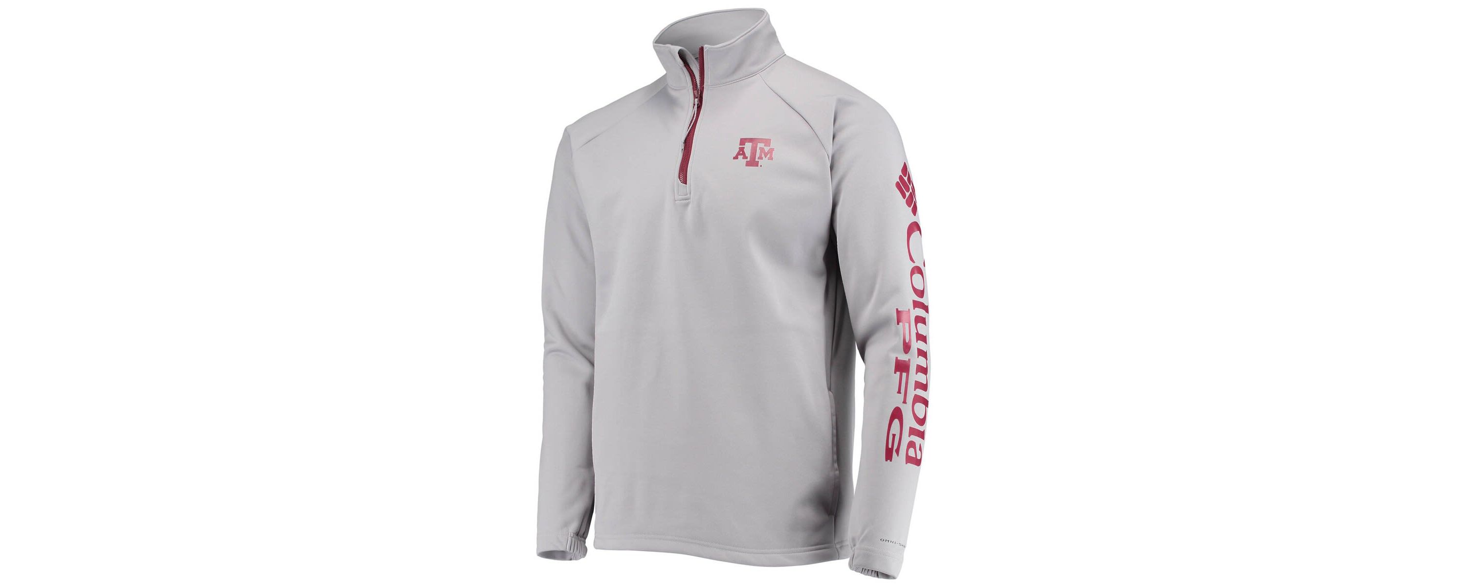 NCAA Texas A&M Aggies Terminal Tackle Fleece Raglan Omni-Shade Quarter-Zip Jacket