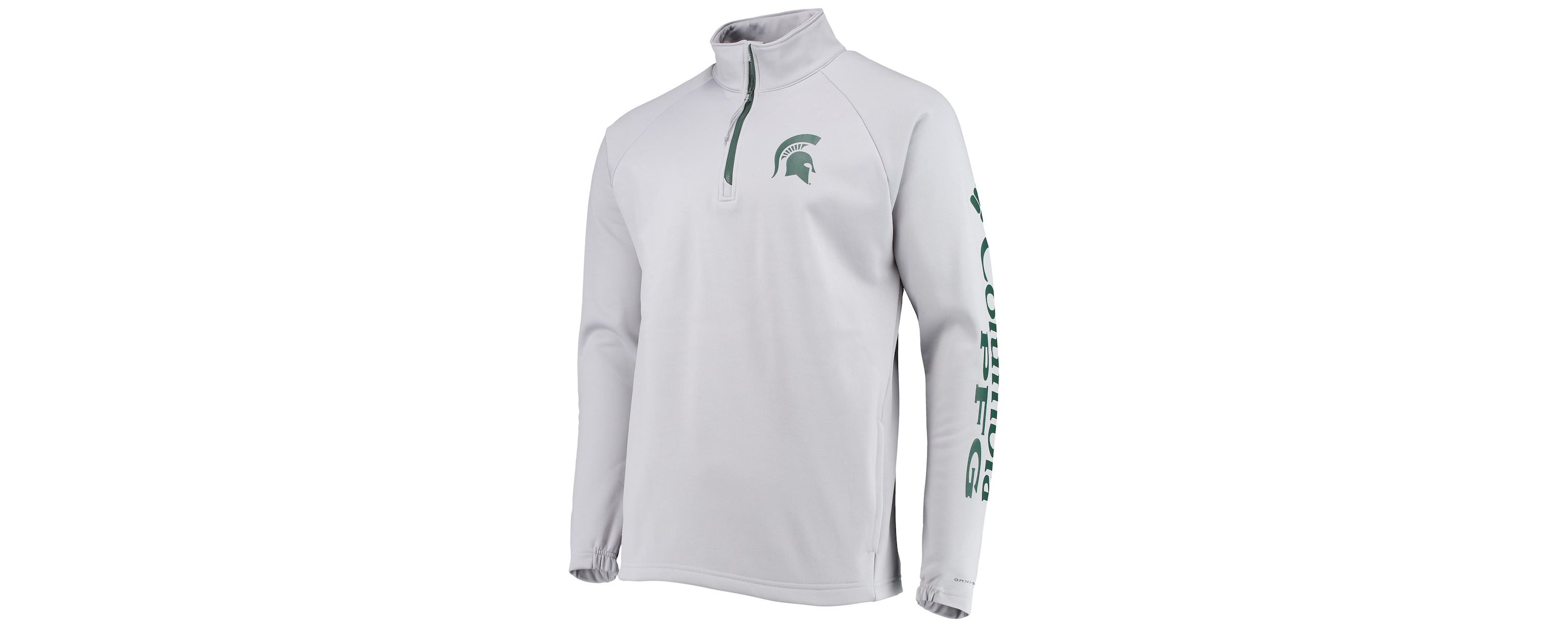 NCAA Michigan State Spartans Terminal Tackle Fleece Raglan Omni-Shade Quarter-Zip Jacket