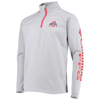NCAA Ohio State Buckeyes Terminal Tackle Fleece Raglan Omni-Shade Quarter-Zip Jacket