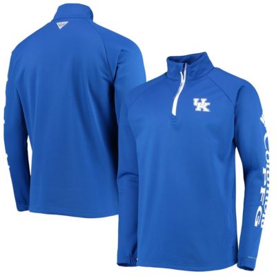 NCAA Kentucky Wildcats Terminal Tackle Fleece Raglan Omni-Shade Quarter-Zip Jacket