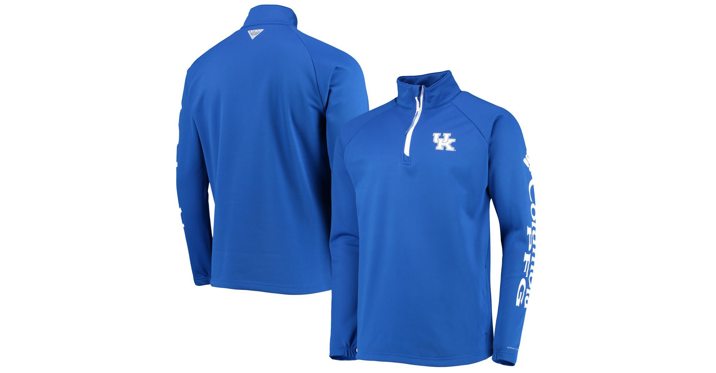 NCAA Kentucky Wildcats Terminal Tackle Fleece Raglan Omni-Shade Quarter-Zip Jacket