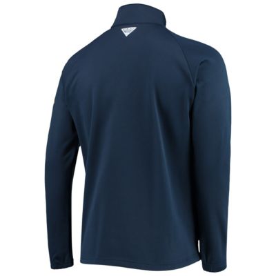 NCAA West Virginia Mountaineers Terminal Tackle Fleece Raglan Omni-Shade Quarter-Zip Jacket