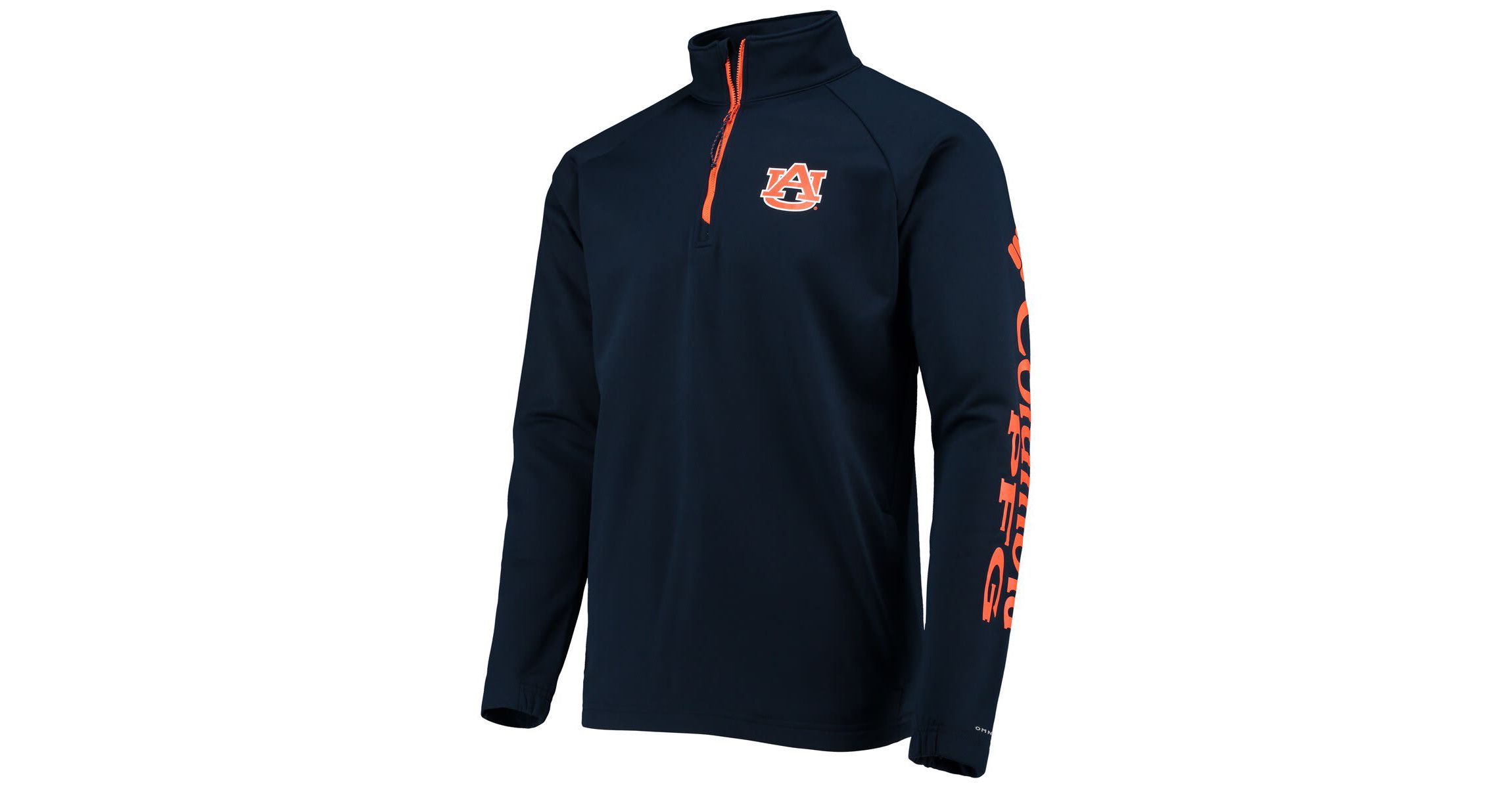 NCAA Auburn Tigers Terminal Tackle Fleece Raglan Omni-Shade Quarter-Zip Jacket
