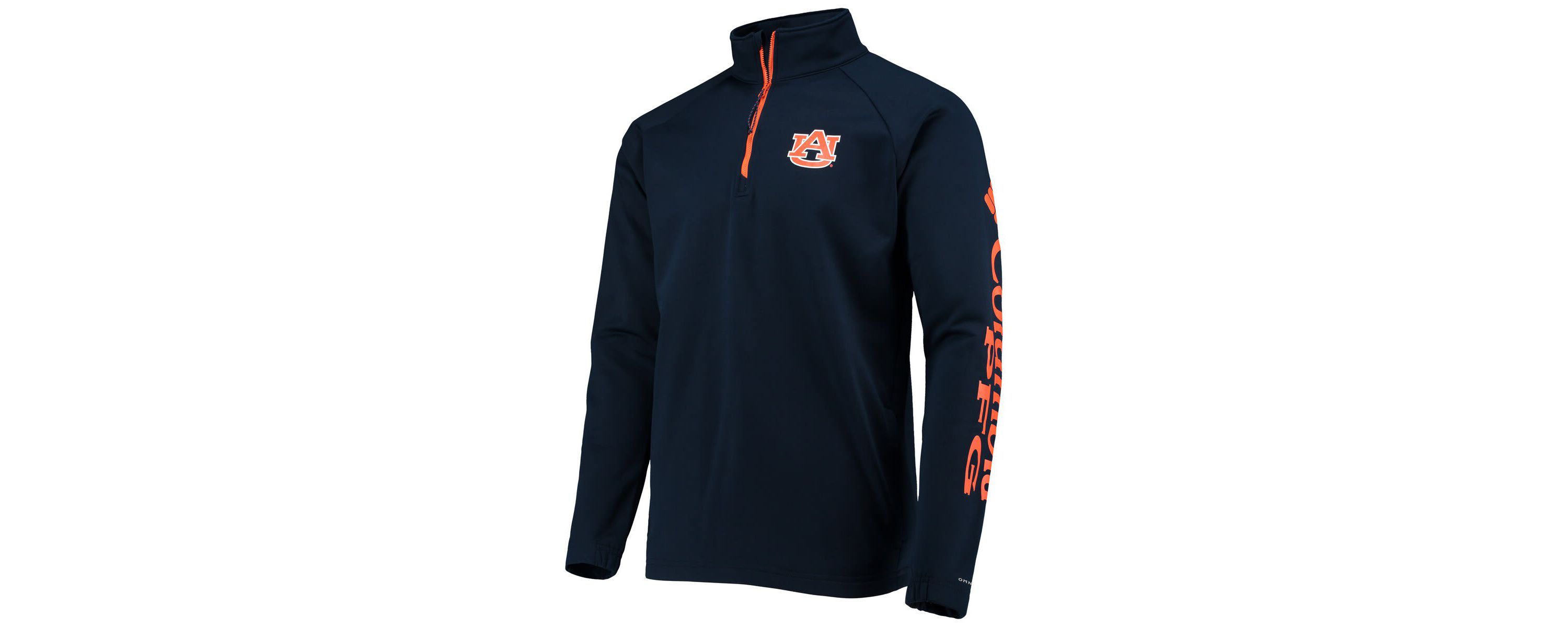 NCAA Auburn Tigers Terminal Tackle Fleece Raglan Omni-Shade Quarter-Zip Jacket