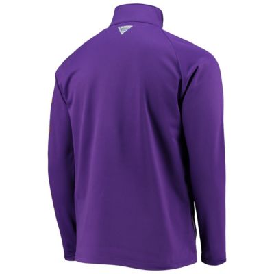 NCAA LSU Tigers Terminal Tackle Fleece Raglan Omni-Shade Quarter-Zip Jacket