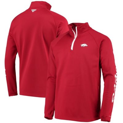 NCAA Arkansas Razorbacks Terminal Tackle Fleece Raglan Omni-Shade Quarter-Zip Jacket