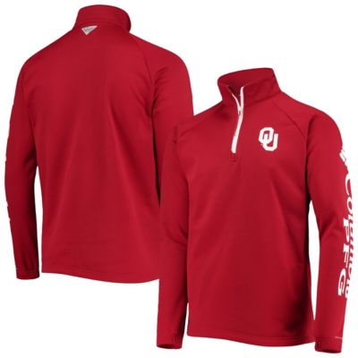 NCAA Oklahoma Sooners Terminal Tackle Fleece Raglan Omni-Shade Quarter-Zip Jacket