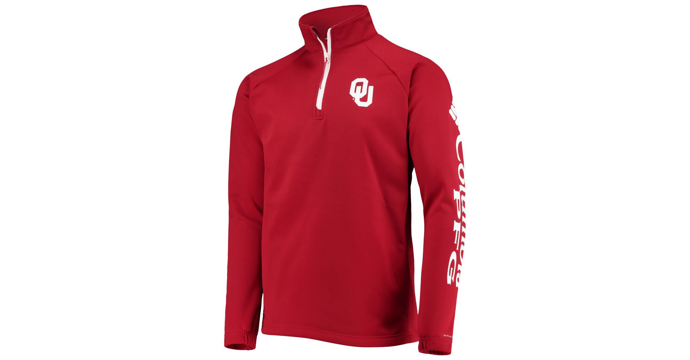 NCAA Oklahoma Sooners Terminal Tackle Fleece Raglan Omni-Shade Quarter-Zip Jacket