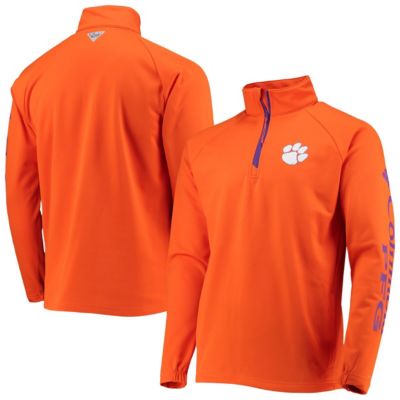 NCAA Clemson Tigers Terminal Tackle Fleece Raglan Omni-Shade Quarter-Zip Jacket