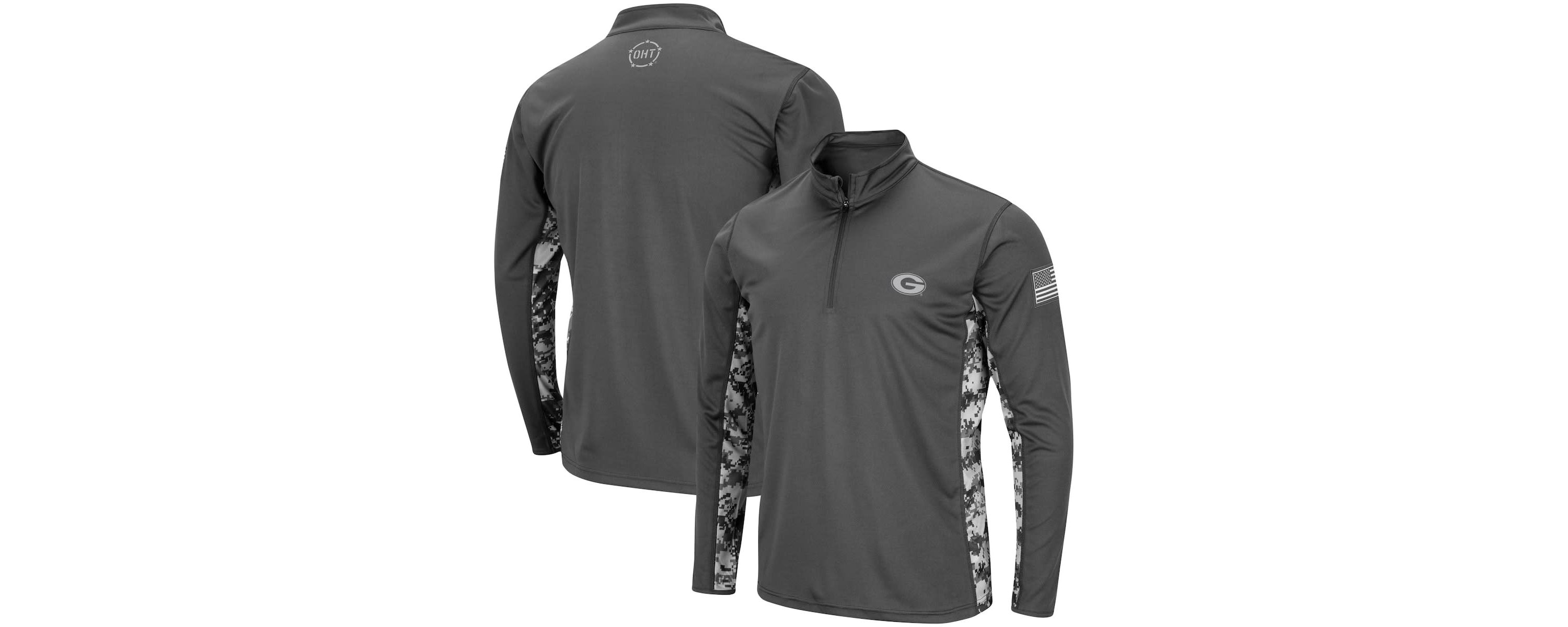 NCAA Georgia Bulldogs OHT Military Appreciation Digital Lightweight Quarter-Zip Pullover