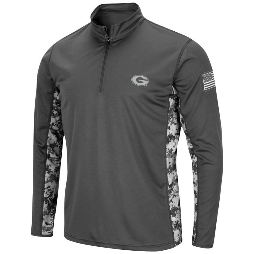 NCAA Georgia Bulldogs OHT Military Appreciation Digital Lightweight Quarter-Zip Pullover