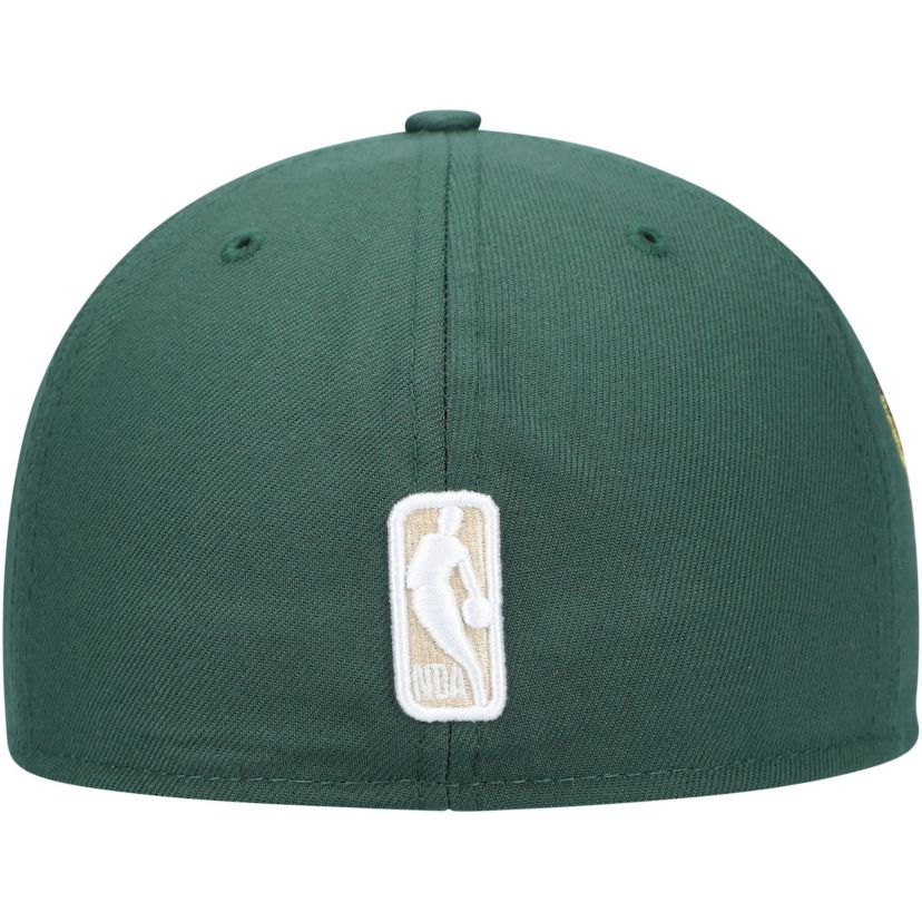 NBA Hunter Milwaukee Bucks 2021 NBA Champs Retro Pop Undervisor 59FIFTY Fitted Hat