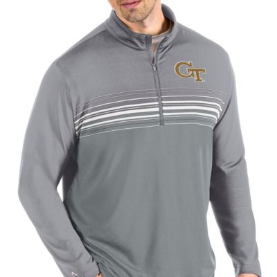 Georgia Tech Yellow Jackets NCAA Steel/Gray Pace Quarter-Zip Pullover Jacket