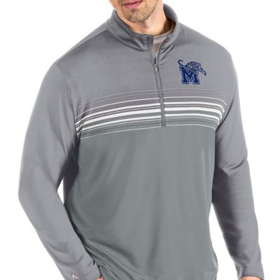 NCAA Steel/Gray Memphis Tigers Pace Quarter-Zip Pullover Jacket