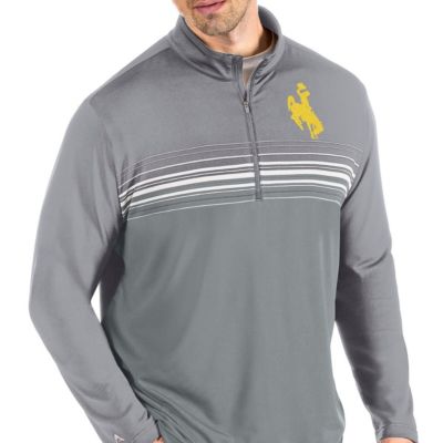 NCAA Steel/Gray Wyoming Cowboys Pace Quarter-Zip Pullover Jacket