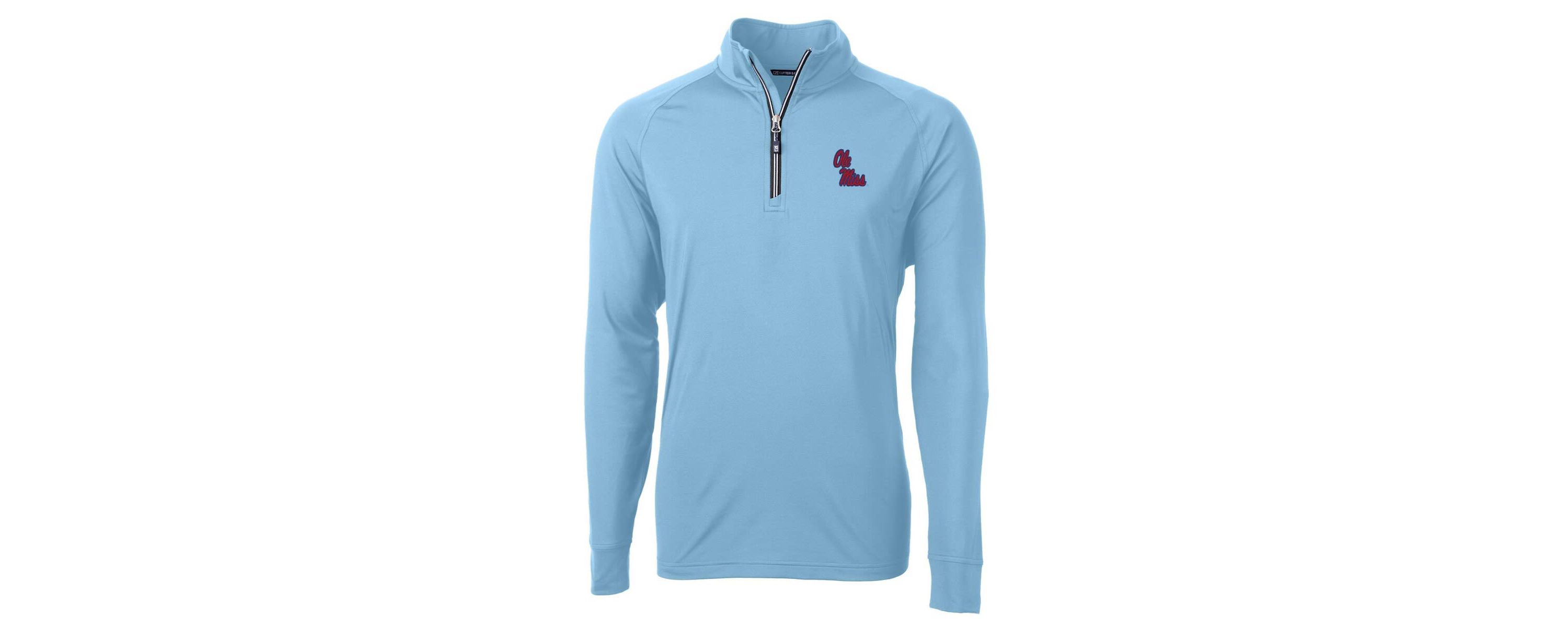 NCAA Light Ole Miss Rebels Adapt Eco Knit Quarter-Zip Pullover Jacket