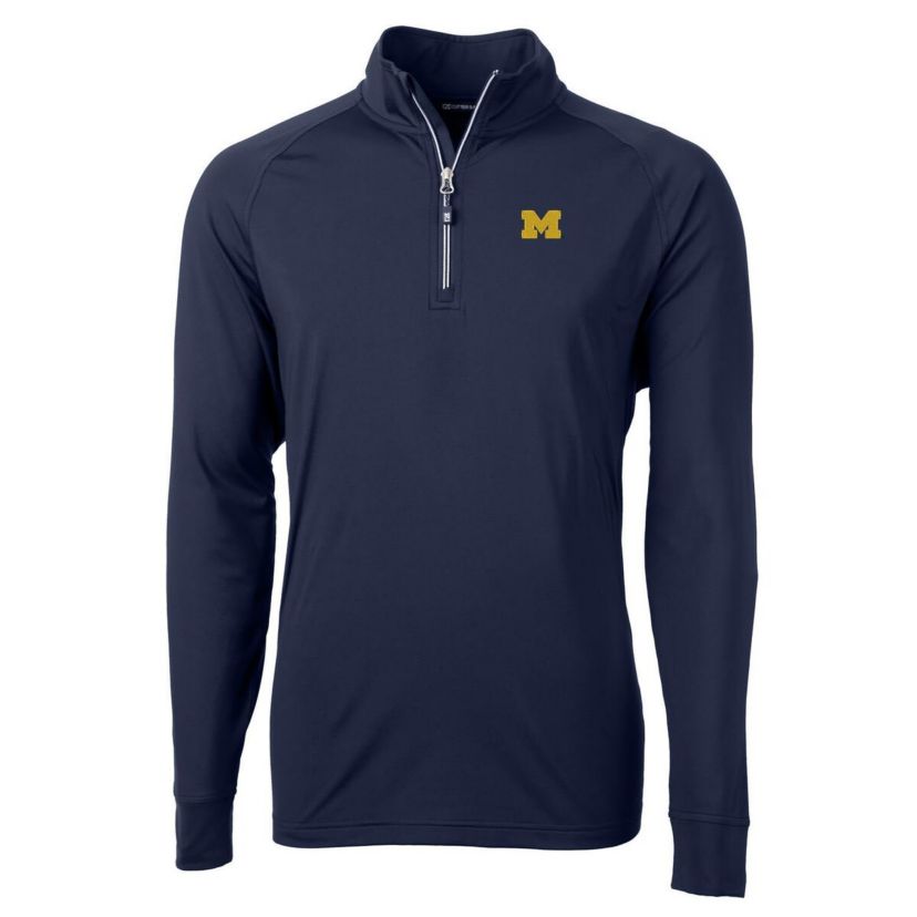 NCAA Michigan Wolverines Adapt Eco Knit Quarter-Zip Pullover Jacket