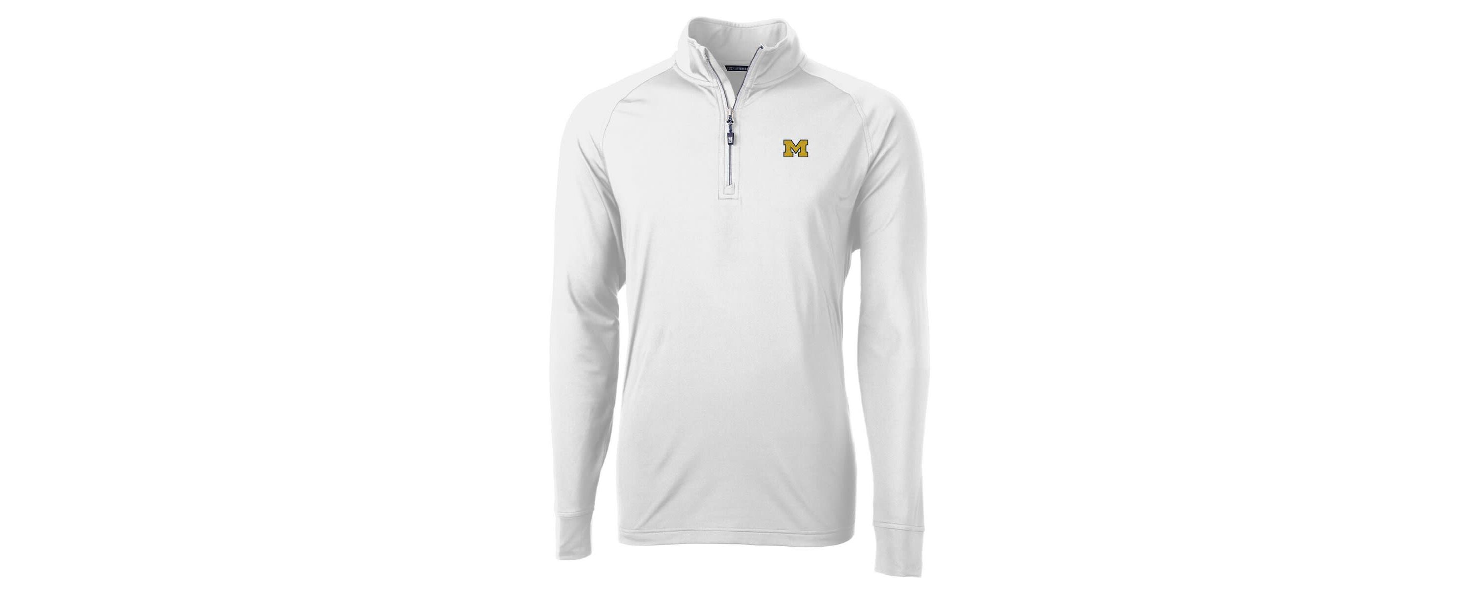 NCAA Michigan Wolverines Adapt Eco Knit Quarter-Zip Pullover Jacket