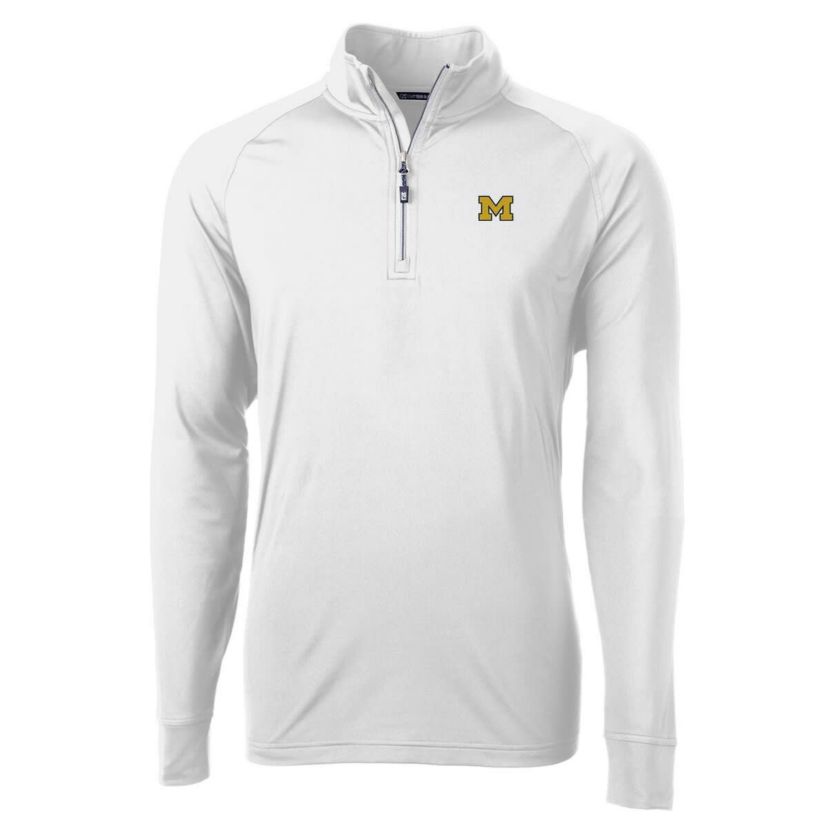 NCAA Michigan Wolverines Adapt Eco Knit Quarter-Zip Pullover Jacket